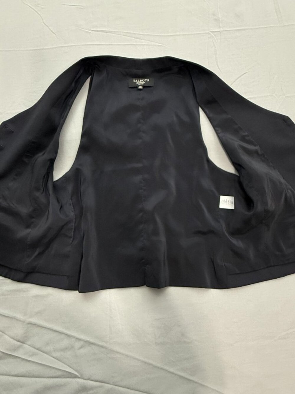 Talbots Wool Blend Suit Vest Womens 10P Black Lined Tailored Office Siren Chic - Picture 6 of 7